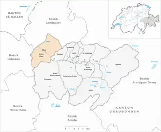 Poziția localității Chur