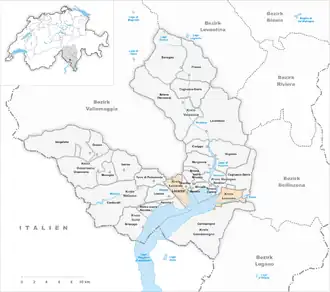 Poziția localității Locarno