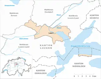 Poziția localității Lucerna
