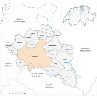 Poziția localității Winterthur