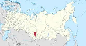 Poziția localității Regiunea Kemerovo