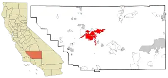 Poziția localității Bakersfield