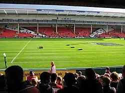 Kingsholm Stadium.