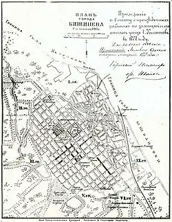 Harta reședinței de gubernie, la 1887