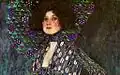 Gustav Klimt: Portretul Emiliei Flöge (Detaliu), 1902