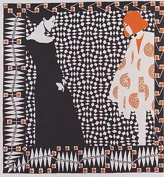 Ilustrație din Ver Sacrum de Koloman Moser (1900)