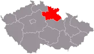 Poziția regiunii Hradec Králové