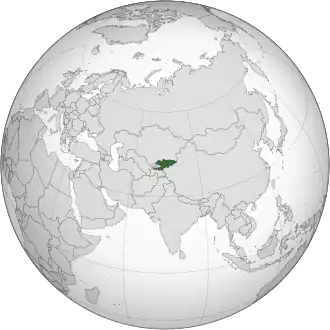 Localizarea Kârgâzstanului
