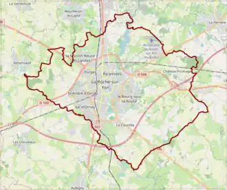 Poziția localității La Roche-sur-Yon