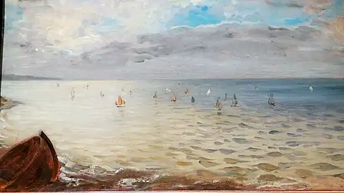 Marea la Dieppe – cărbune pe carton, 1852