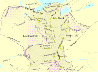 Poziția localității Lake Placid