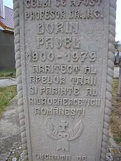 Mormântul academicianului Dorin Pavel, părintele hidroenergeticii românești