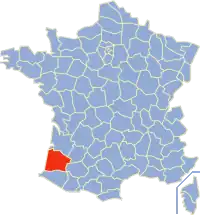 Poziția regiunii Landes