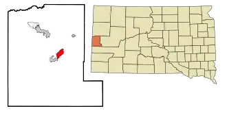 Poziția localității Deadwood