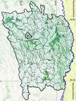 Amplasarea în cadrul județului