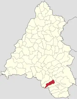 Localizare în cadrul județului