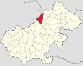 Localizare în cadrul județului