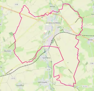 Poziția localității Le Cateau-Cambrésis