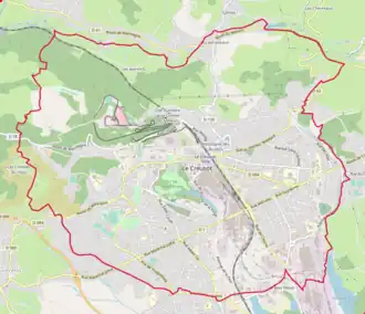 Poziția localității Le Creusot