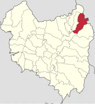 Amplasarea în cadrul județului