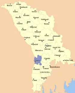 Poziția localității Leova