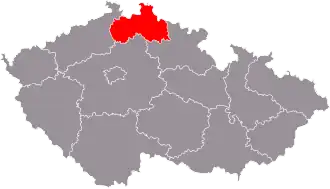 Poziția regiunii Liberec