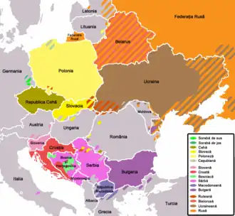 Distribuția limbilor slave