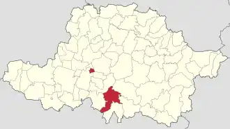 Poziția localității Lipova