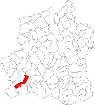 Amplasarea în cadrul județului