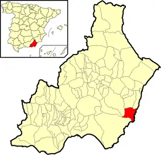 Poziția localității Carboneras