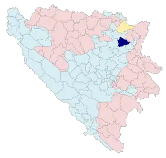 Poziția localității Tuzla