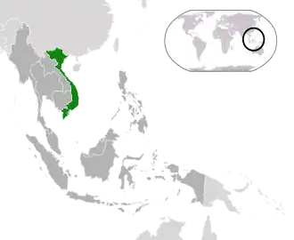 Localizarea &nbsp;Vietnam&nbsp;&nbsp;(verde)in ASEAN&nbsp;&nbsp;(verde închis)&nbsp; —&nbsp; [Legendă]