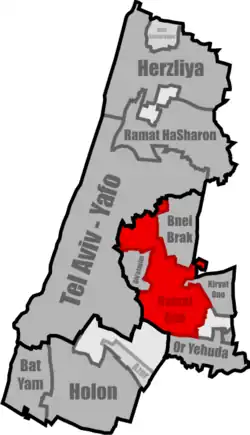 Poziția localității Ramat Gan