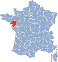 Poziția regiunii Loire-Atlantique