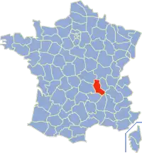 Poziția regiunii Loire