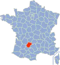 Poziția regiunii Lot