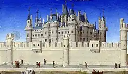 Castelul Luvru la începutul secolului al XV-lea, demolat și înlocuit cu Palatul Luvru