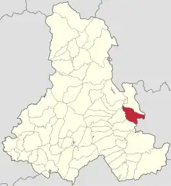 Localizare în cadrul județului