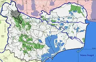 Amplasarea în cadrul județului