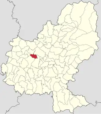 Localizare în cadrul județului