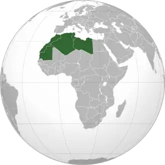 Poziția regiunii Maghreb