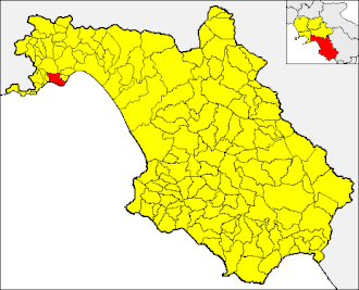 Poziția comunei în cadrul provinciei