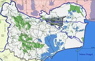 Amplasarea în cadrul județului