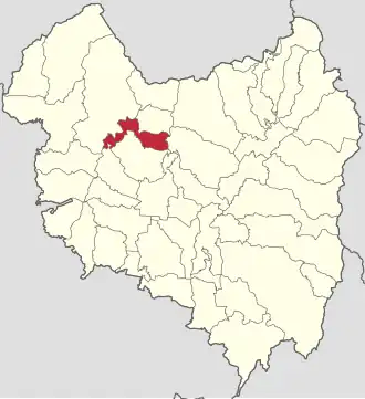 Amplasarea în cadrul județului