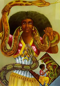 Mami Wata, spirit major în diverse culte africane și afro-americane.