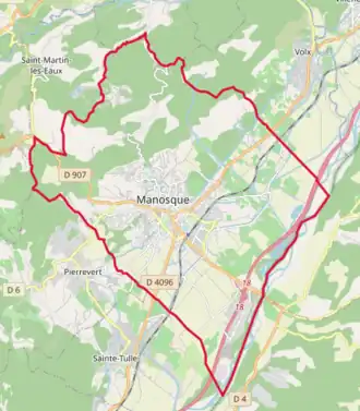 Poziția localității Manosque