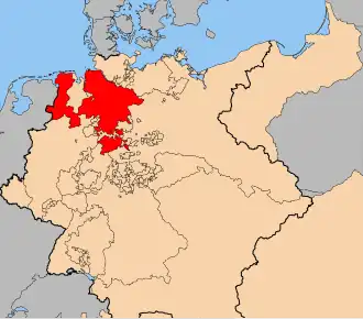 Regatul Hanovra în interiorul Confederației Germane