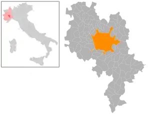 Poziția localității Comune di Asti