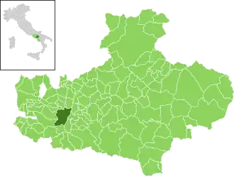 Poziția localității Comune di Avellino