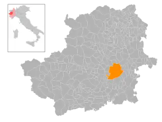 Poziția localității Torino